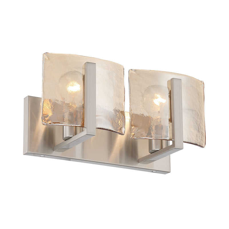 Aenon 2-Light Bath Vanity Light in Pewter