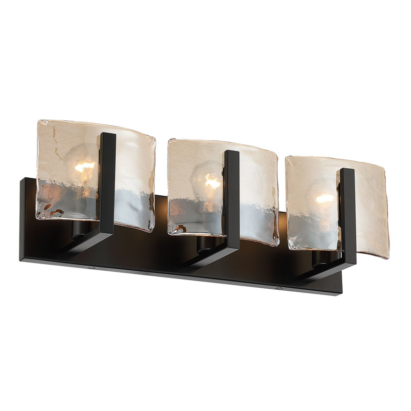Aenon 3-Light Bath Vanity Light in Matte Black