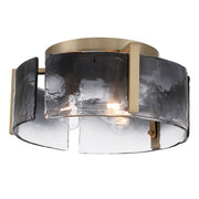 Aenon 3-Light Flush Mount in Brushed Champagne Brass