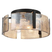 Aenon 3-Light Flush Mount in Matte Black