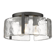 Aenon 3-Light Flush Mount in Matte Black