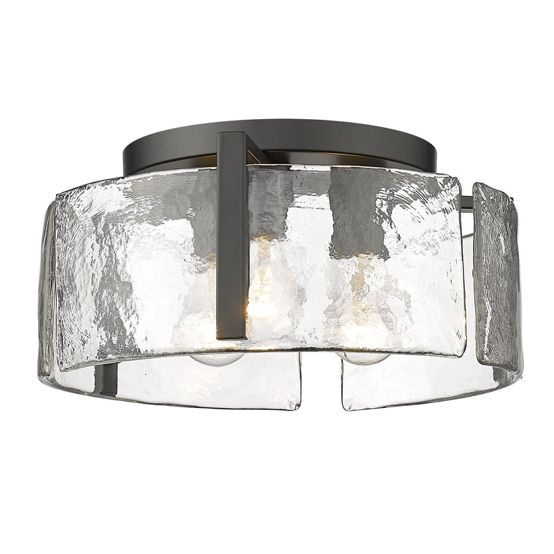 Aenon 3-Light Flush Mount in Matte Black