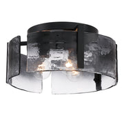 Aenon 3-Light Flush Mount in Matte Black