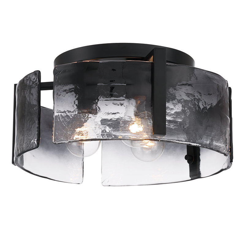 Aenon 3-Light Flush Mount in Matte Black