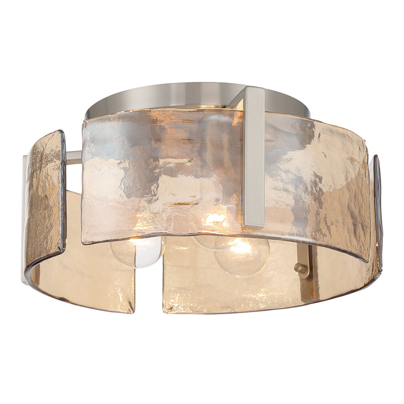 Aenon 3-Light Flush Mount in Pewter