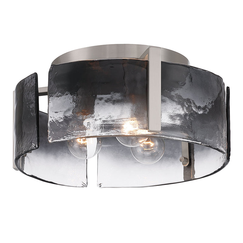 Aenon 3-Light Flush Mount in Pewter