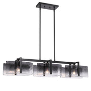 Aenon 3-Light Linear Pendant in Matte Black