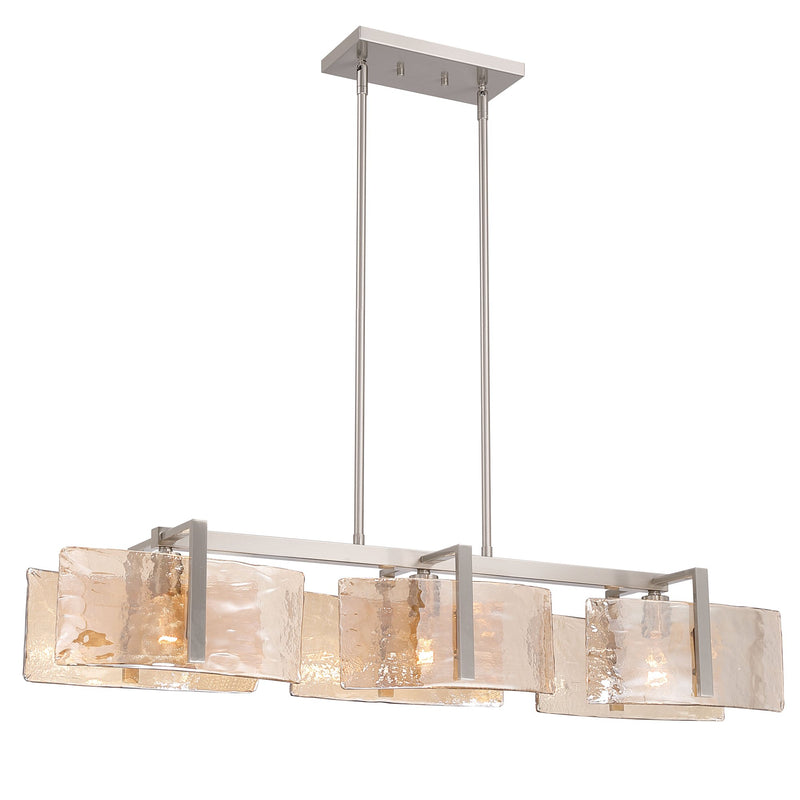 Aenon 3-Light Linear Pendant in Pewter