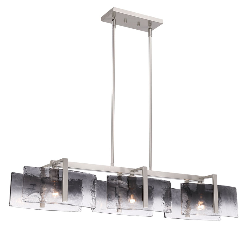 Aenon 3-Light Linear Pendant in Pewter