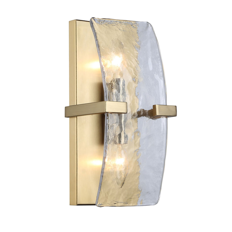 Aenon 2-Light Wall Sconce in Brushed Champagne Brass