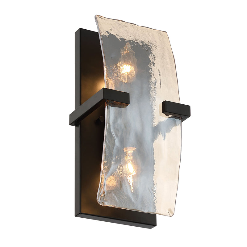 Aenon 2-Light Wall Sconce in Matte Black