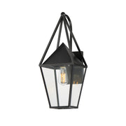 Bavaria 1 Light Outdoor Wall Sconce in Black