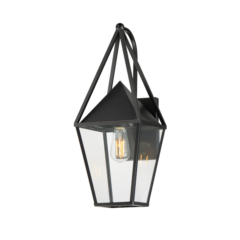 Bavaria 1 Light Outdoor Wall Sconce in Black