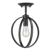 Colson Semi-Flush Mount in Matte Black