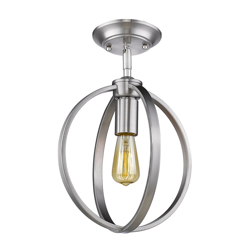 Colson Semi-Flush Mount in Pewter