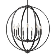Colson 9-Light Chandelier in Matte Black