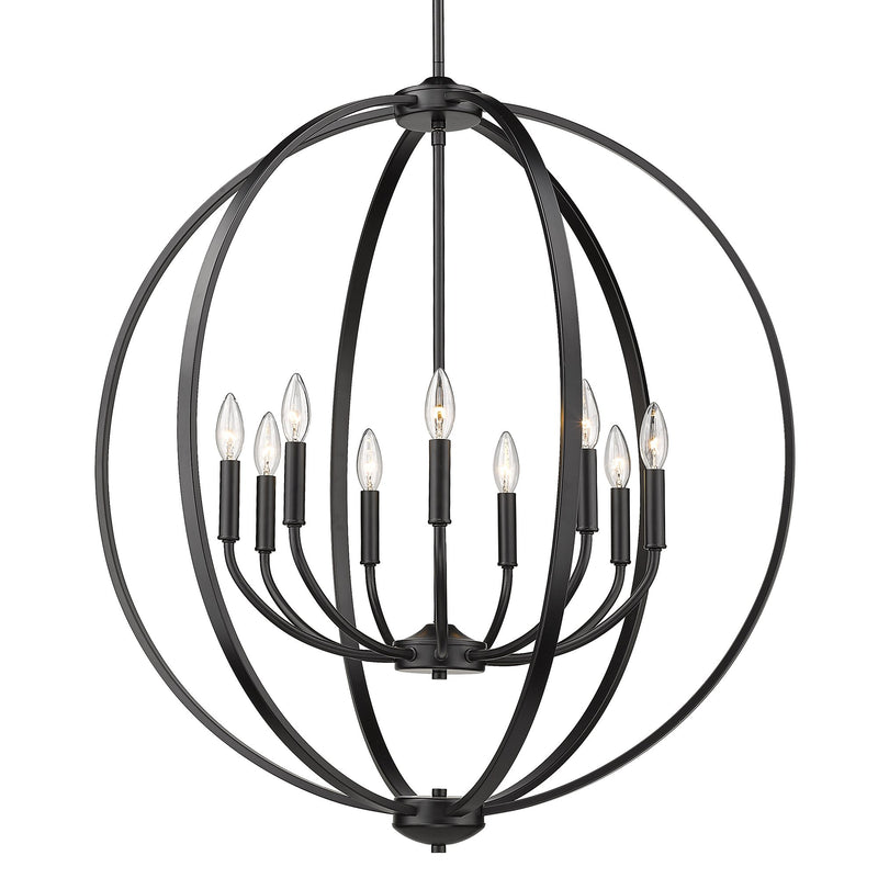 Colson 9-Light Chandelier in Matte Black