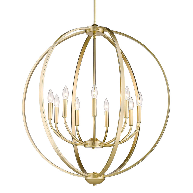 Colson 9-Light Chandelier in Olympic Gold