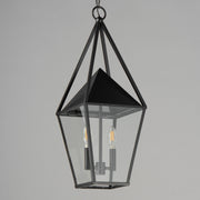 Bavaria 2 Light Large Outdoor Pendant in Black