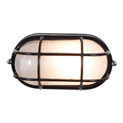 Nauticus Dual Mount Large Outdoor Bulkhead Light in Black