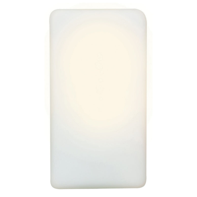 Brick Outdoor Wall Sconce in Opal Glass