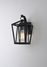 Artisan 12" 1 Light Outdoor Wall Lantern in Black