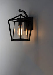 Artisan 14" 1 Light Outdoor Wall Lantern in Black