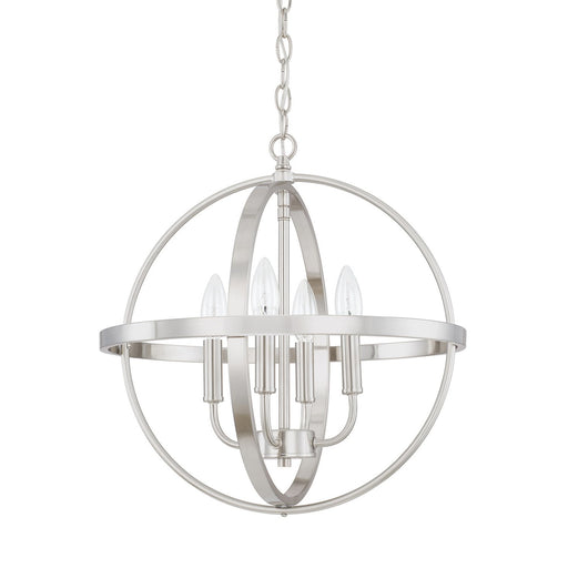 Hartwell Small 4-Light Orb Chandelier in Brushed Nickel