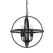 Hartwell Small 4-Light Orb Chandelier in Matte Black