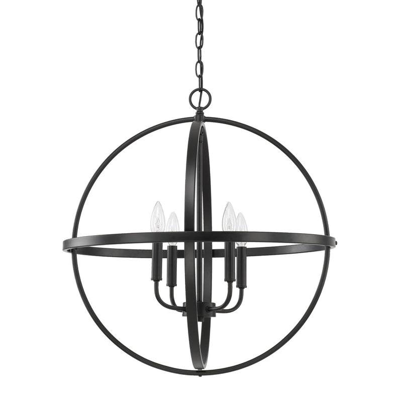 Hartwell Large 4-Light Orb Chandelier in Matte Black