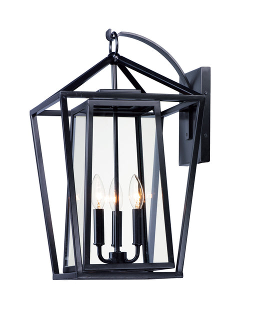 Artisan 3 Light Outdoor Wall Sconce in Black