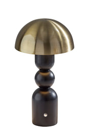 Connie Cordless LED Table Lamp in Black & Antique Brass
