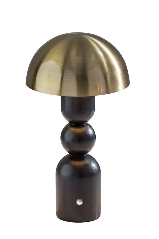 Connie Cordless LED Table Lamp in Black & Antique Brass