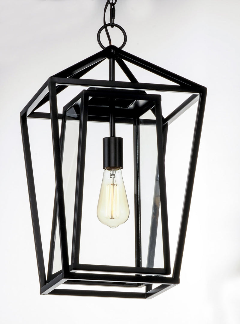 Artisan 12" 1 Light Outdoor Pendant in Black