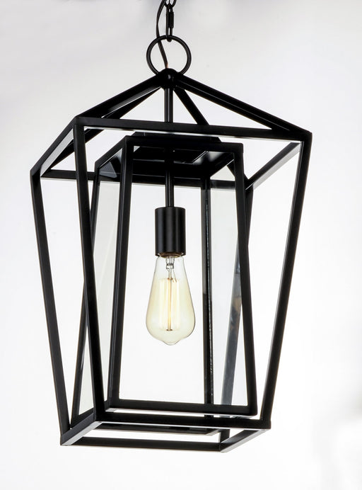 Artisan 12" 1 Light Outdoor Pendant in Black