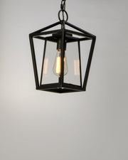 Artisan 8" 1 Light Outdoor Pendant in Black