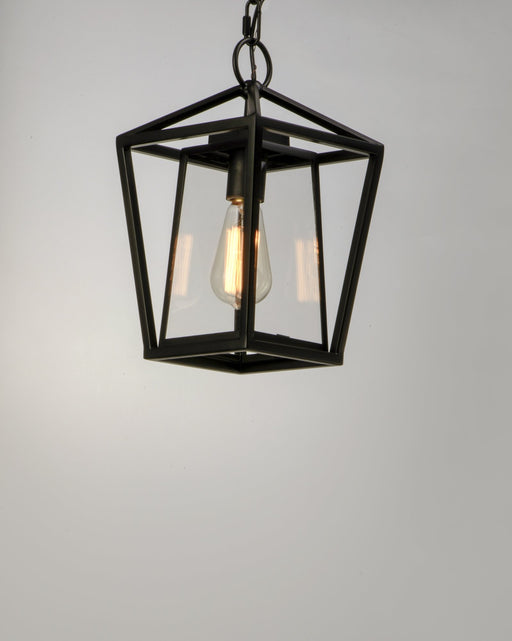 Artisan 8" 1 Light Outdoor Pendant in Black