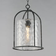 Del Mar 1 Light Outdoor Pendant in Blacksmith