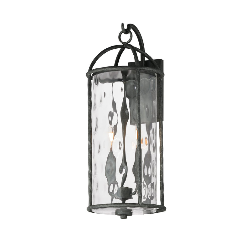 Del Mar 2 Light Large Outdoor Wall Sconce in Blacksmith