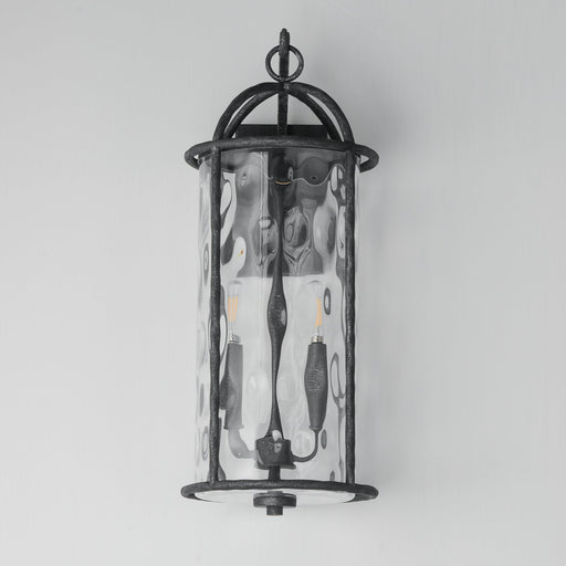 Del Mar 2 Light Large Outdoor Wall Sconce in Blacksmith