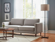 Imogen Shelf Floor Lamp in Black,Clear Glass Shelf