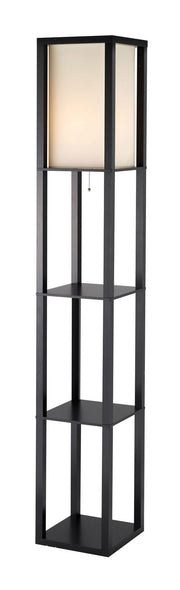 Titan Shelf Floor Lamp in Black Pvc Veneer On Mdf