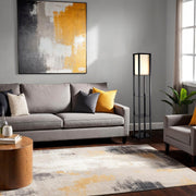 Titan Shelf Floor Lamp in Black Pvc Veneer On Mdf