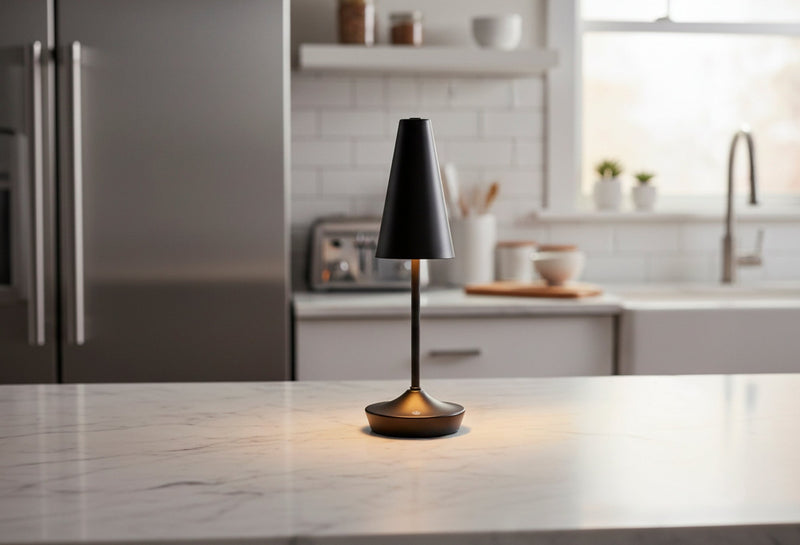 Flynn LED Cordless Table Lamp in Black
