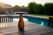Naya LED Cordless Table Lamp in Walnut Wood Base