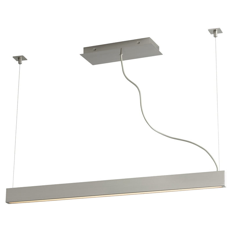 Zepp 38" LED Linear Pendant in Satin Nickel