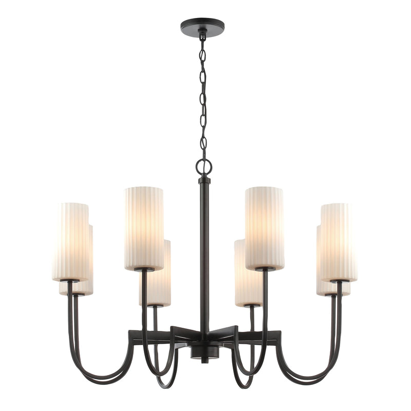 Town & Country 8 Light Chandelier in Black