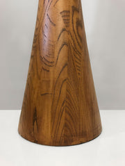 Espresso Torchiere Floor Lamp in Walnut Poplar Wood