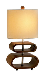 Rhythm Table Lamp in Walnut Pvc Veneer On Mdf