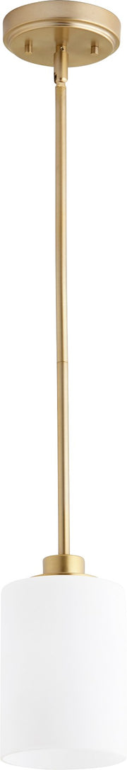 Lancaster Mini Pendant in Aged Brass